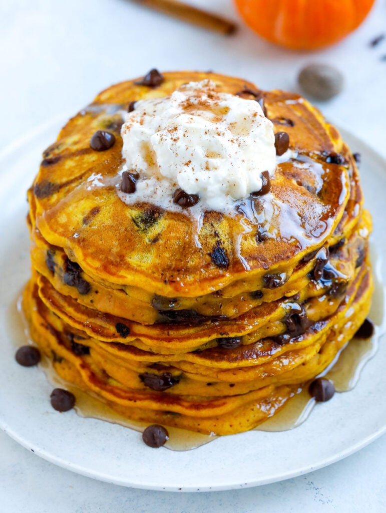 stack of Pumpkin spice Pancakes