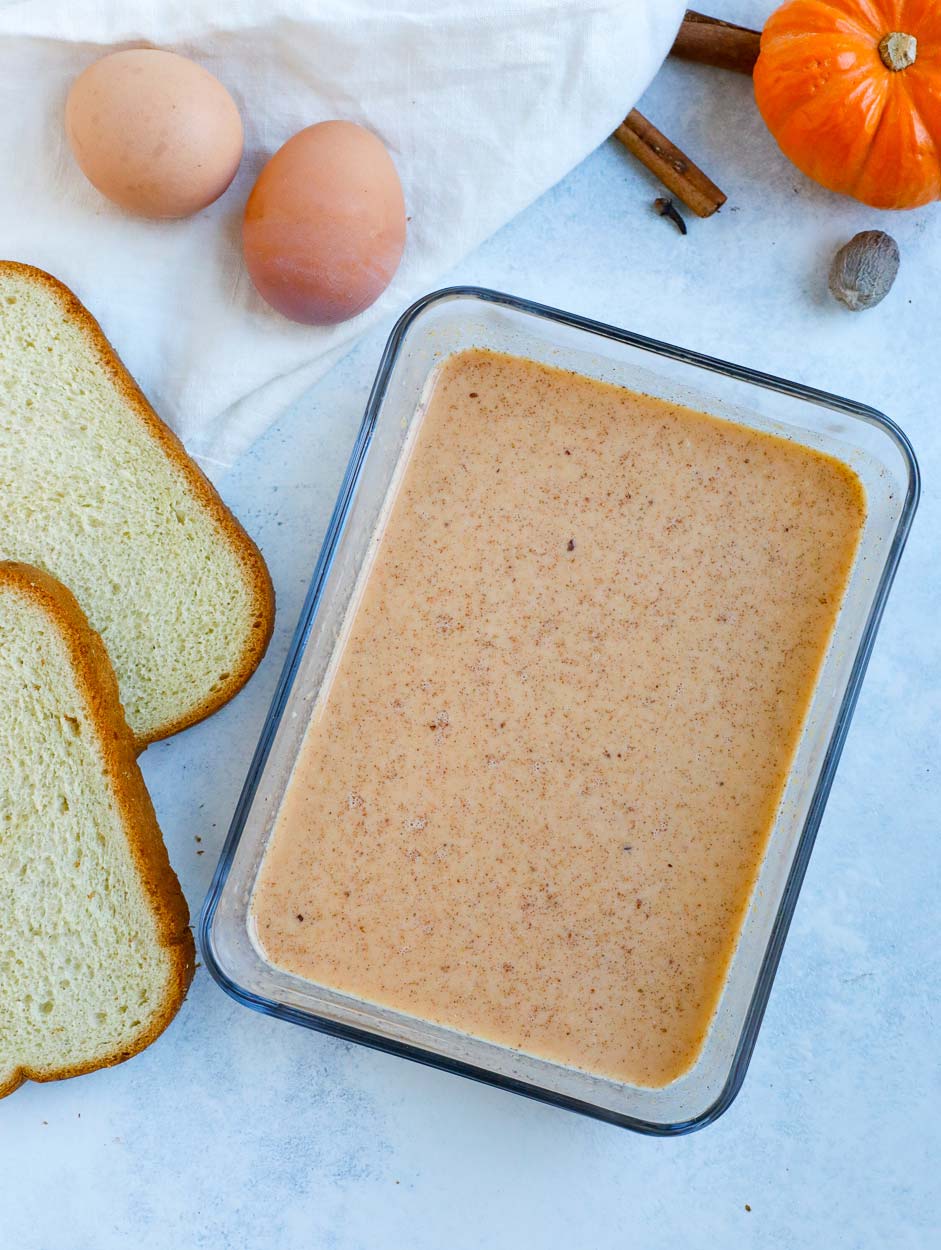 egg mixture for pumpkin french toast