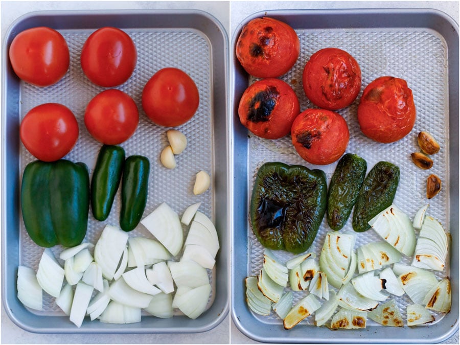 roasted veggies for salsa