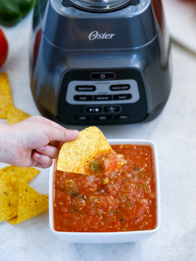 homemade salsa and chips