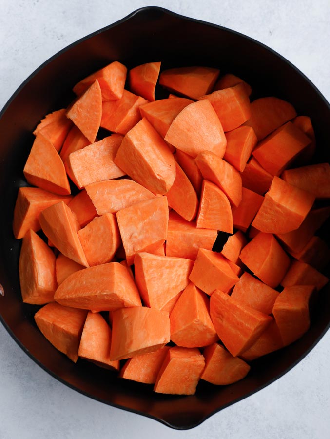 Sweet Potatoes Cubed sweet potatoes