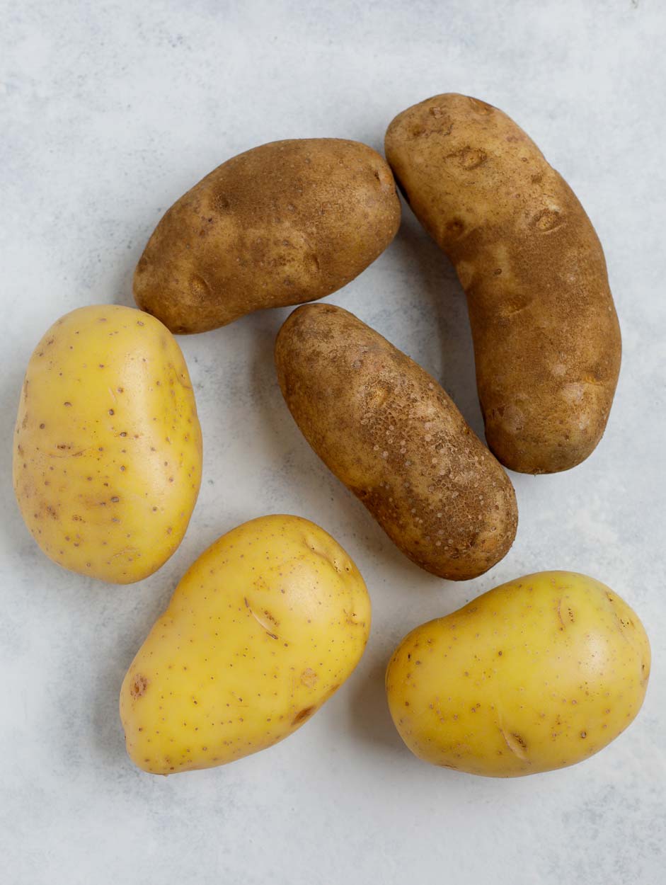 Yukon Golden and Russet Potatoes yukon and russet potatoes