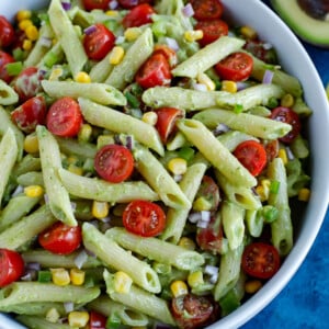 Creamy avocado pasta salad variations