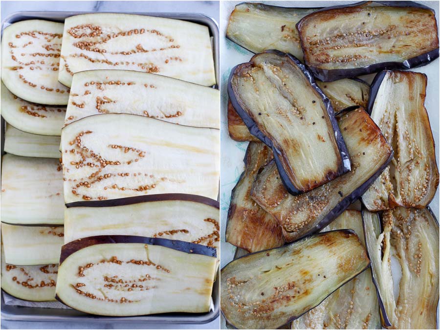 sliced eggplant