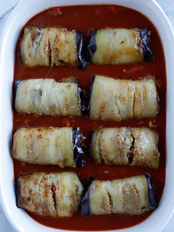 stuffed eggplant rolls