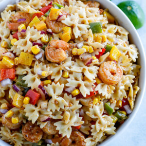 Shrimp Fajita Pasta Salad