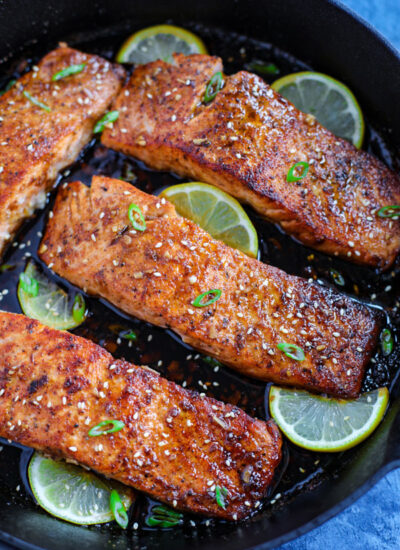 Spicy Honey Garlic Salmon fillets