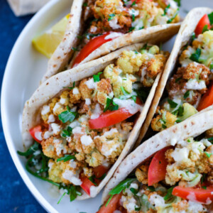 Pita Wraps on a white plate.