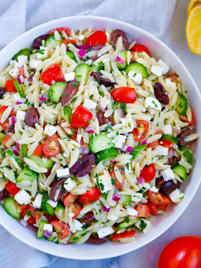 greek orzo salad