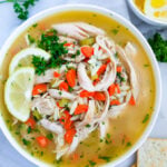 Lemon Chicken Orzo Soup serving