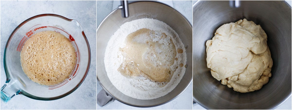 spinach pie dough mixture shown in bowl