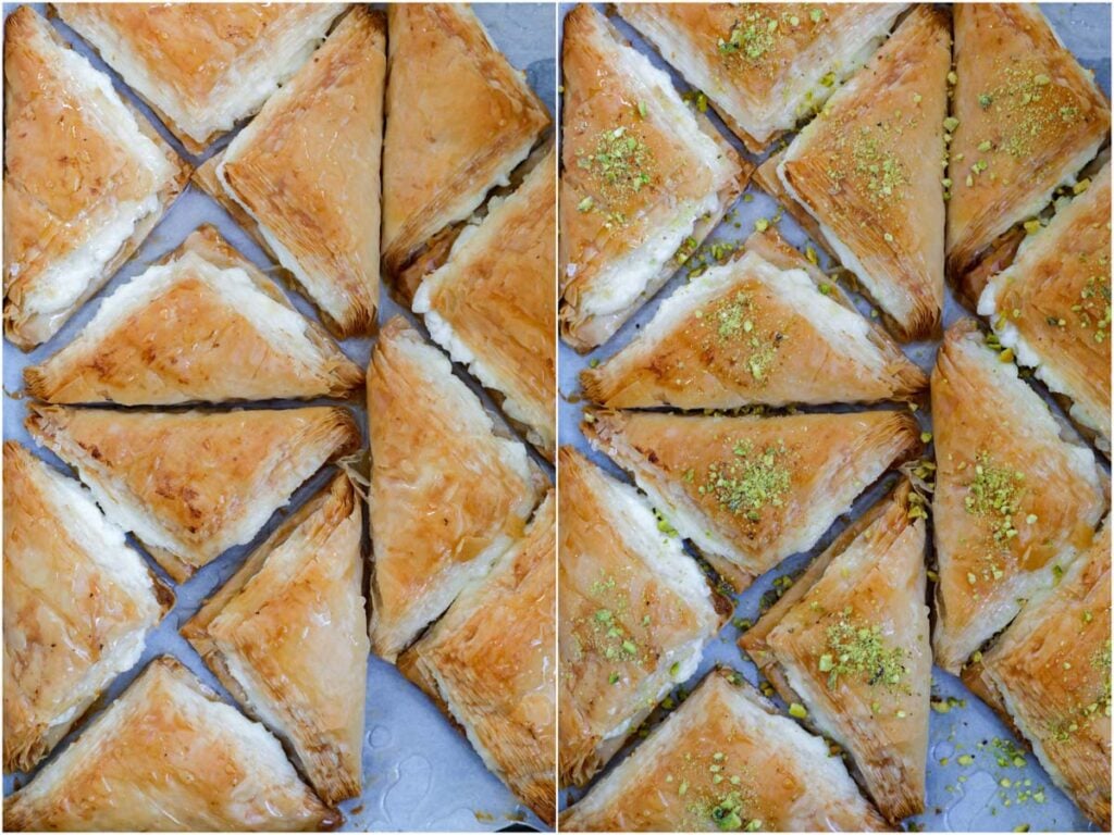 baked shaabiyat on a tray