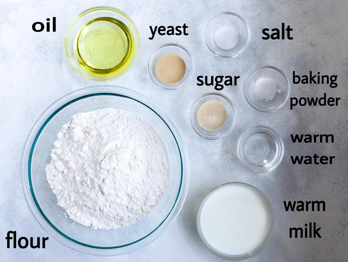 spinach pie dough ingredients laid out