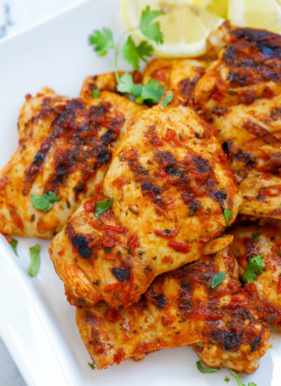 a plate of Harissa Chicken