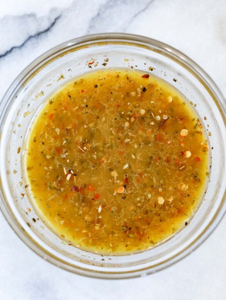 mediterranean dressing in a bowl