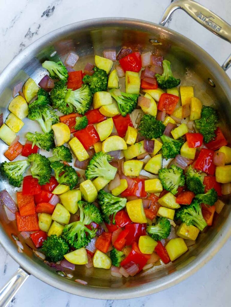 veggies in a skillet