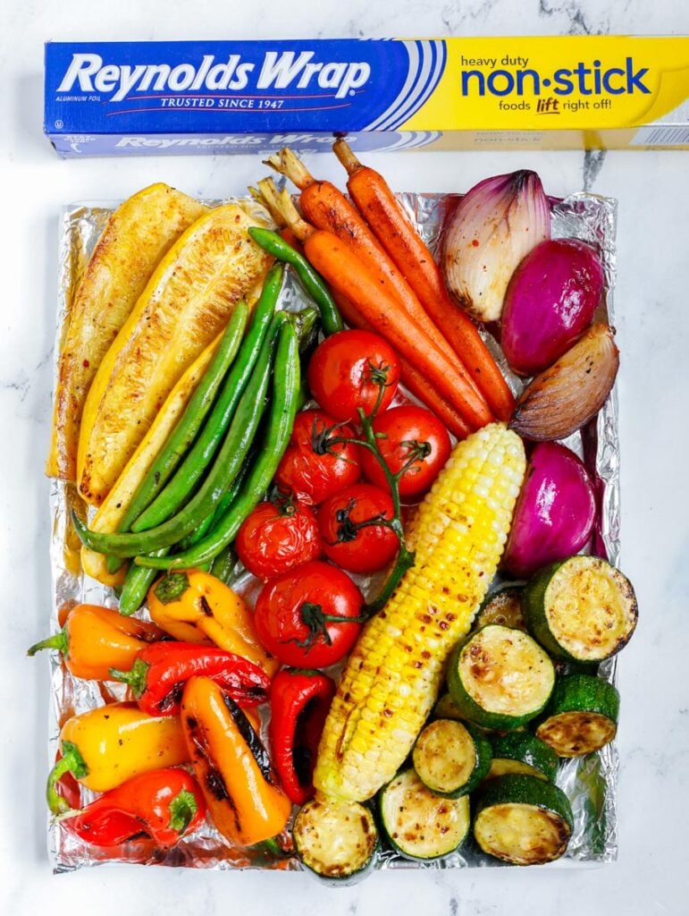 Best Grilled Vegetables on a tray