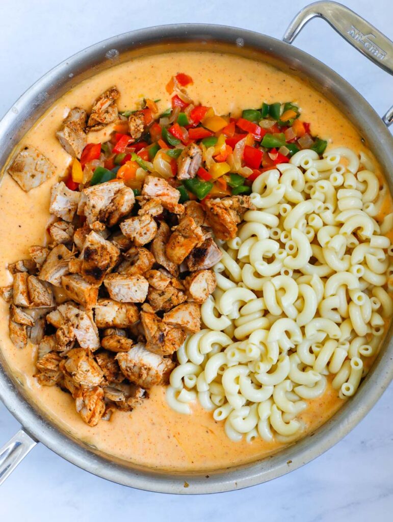 combining ingredients in a pot