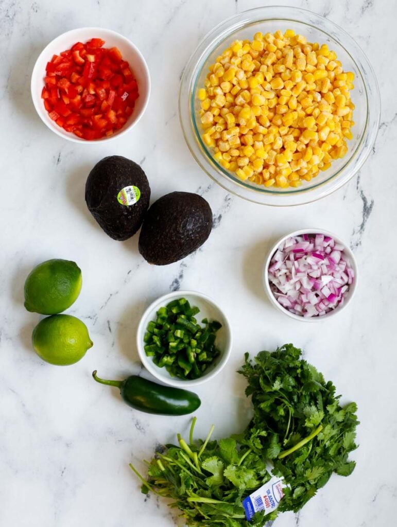 ingredients for Street Corn Salad