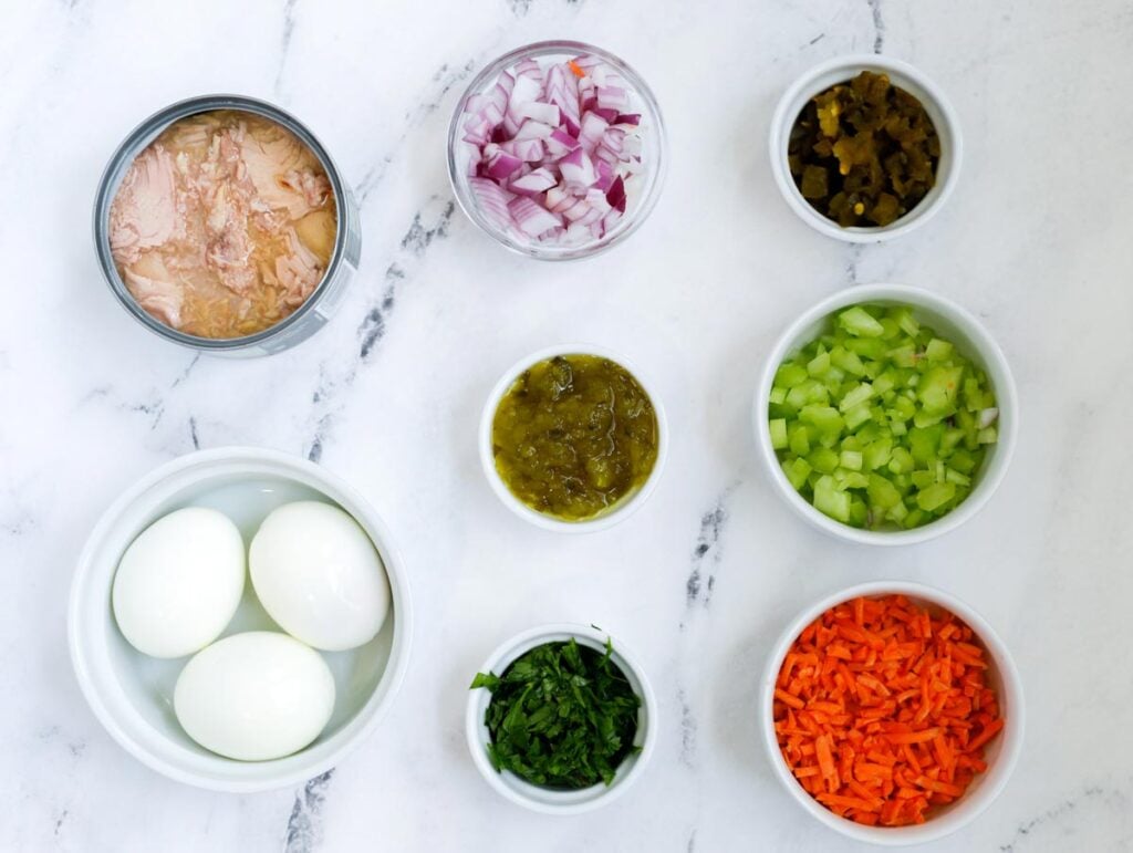 ingredients for Tuna Pasta Salad Recipe