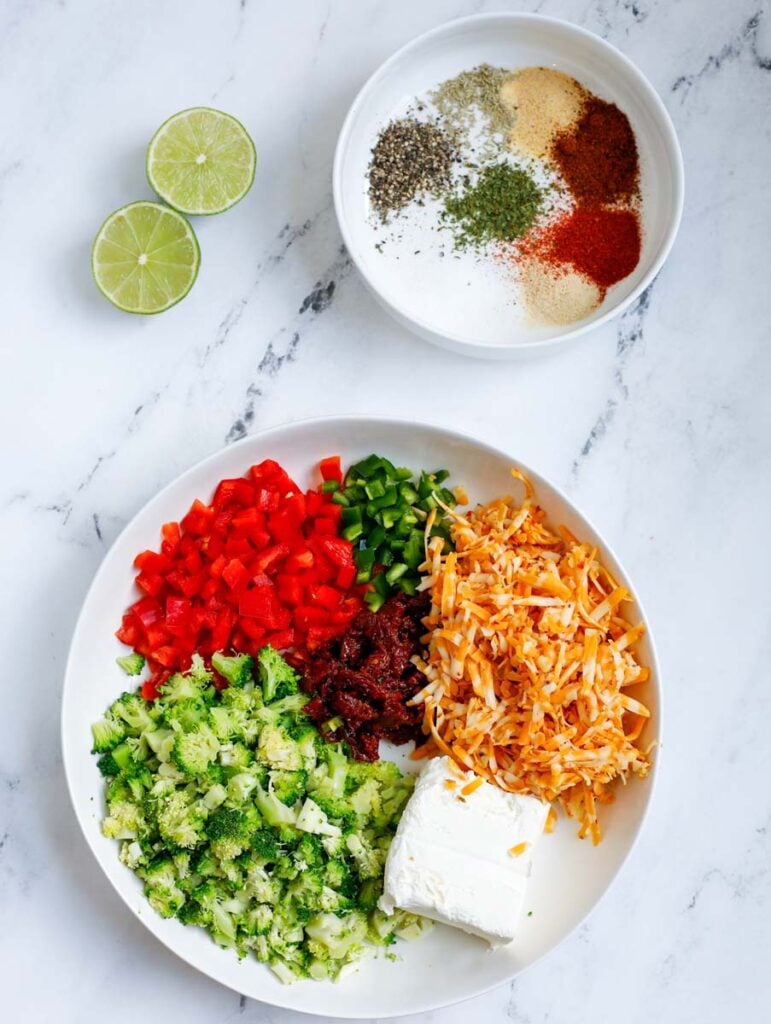 ingredients for Broccoli and Cheese Stuffed Chicken