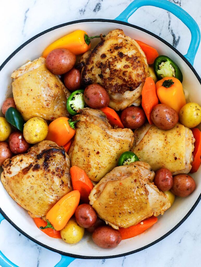 Chicken and Potato Bake in a pot