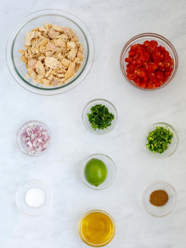 ingredients for Tuna Ceviche