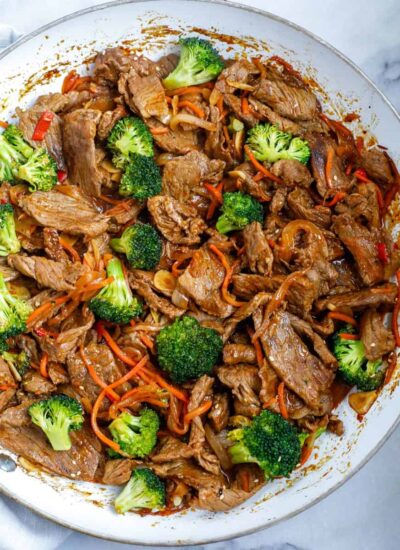 Beef and Broccoli Stir Fry in a bowl