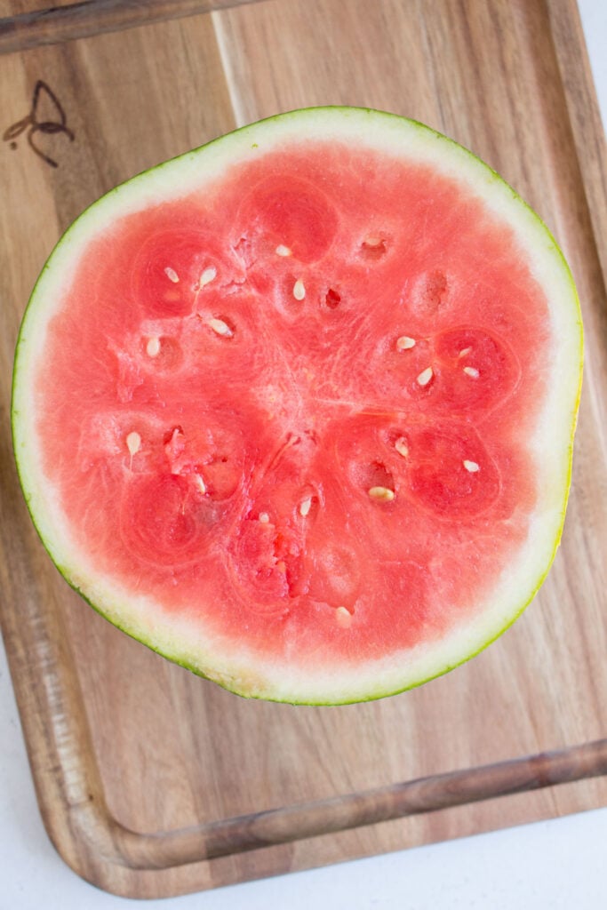 watermelon cut in half