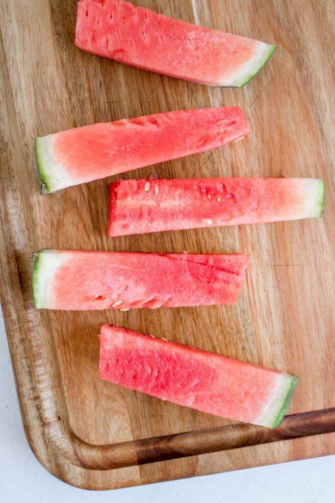 multiple sticks of watermelon