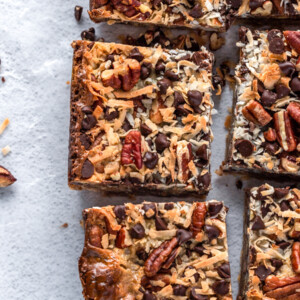 top down photo showing the magic bars pieces