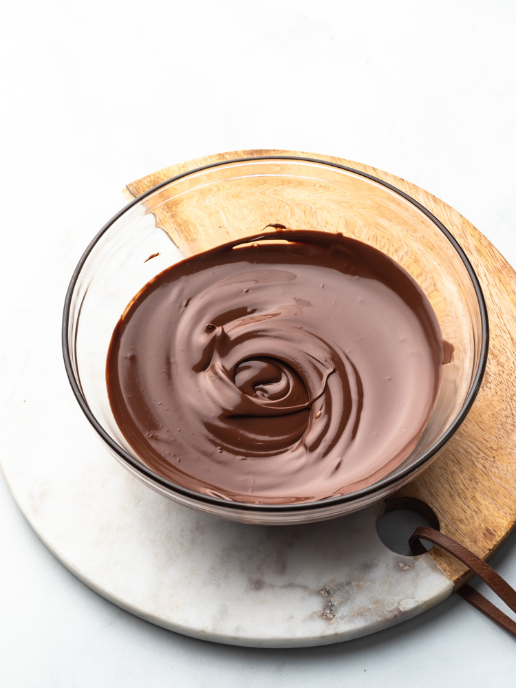 melted chocolate in a bowl