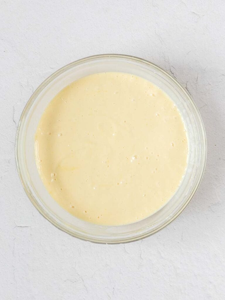 creamy lemon pie filling in a bowl