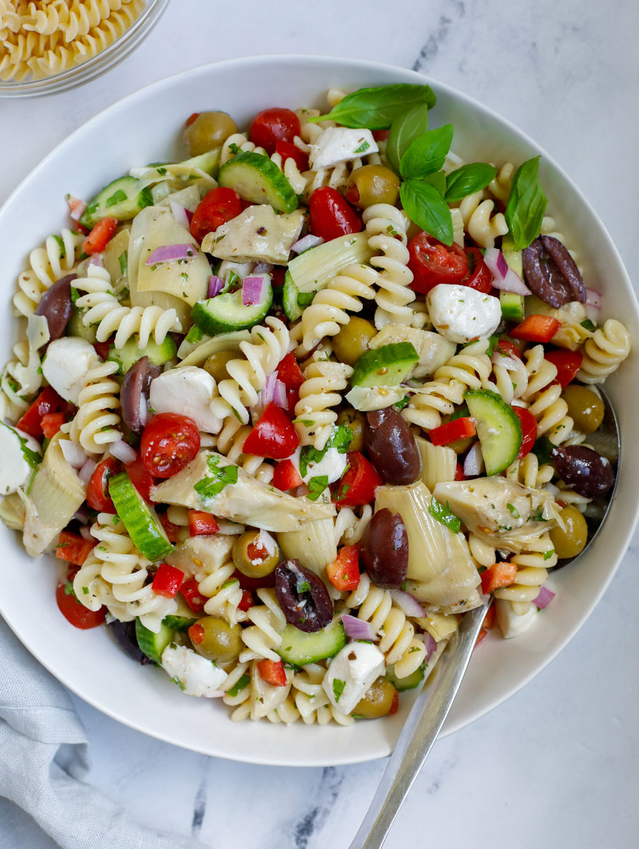 Easy Mediterranean Pasta Salad – Cookin' with Mima