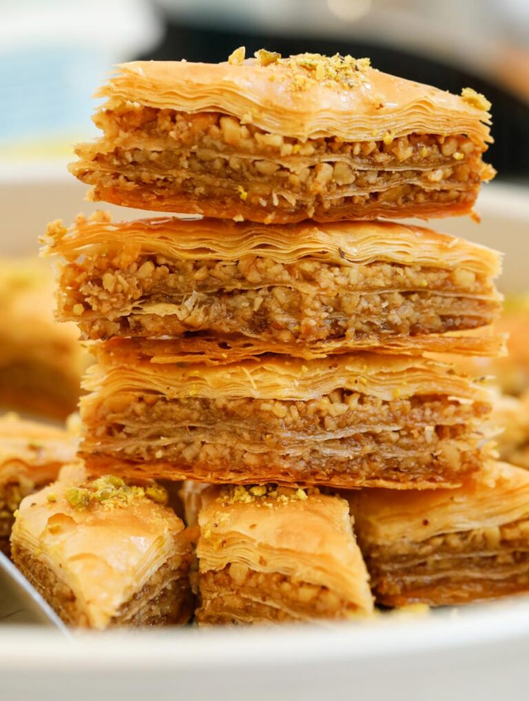 Authentic Homemade Baklava with Walnuts Cookin