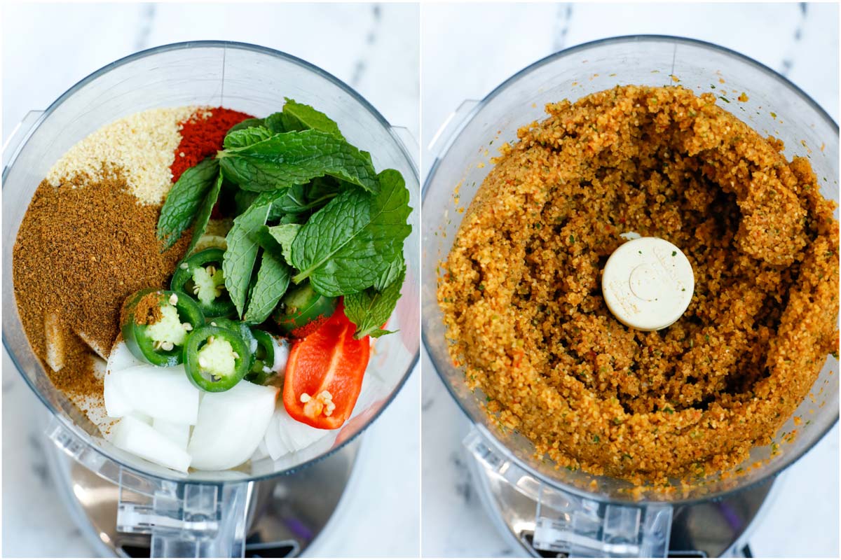 kamouneh mixture in a food processor