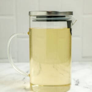 Simple syrup, Ater, in a jar.