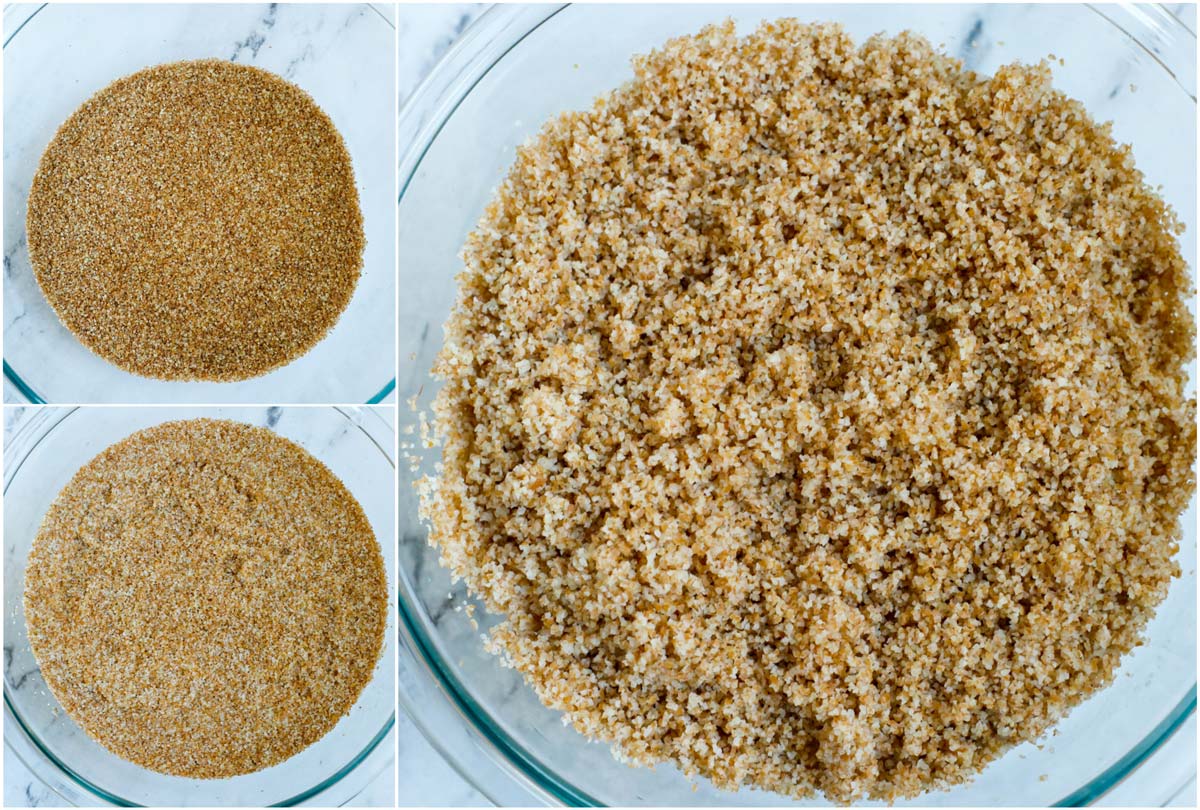 soaked bulgur in a bowl