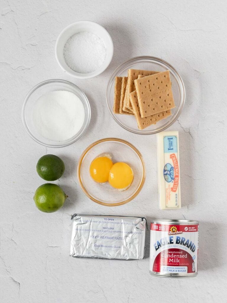 ingredients of key lime pie bars