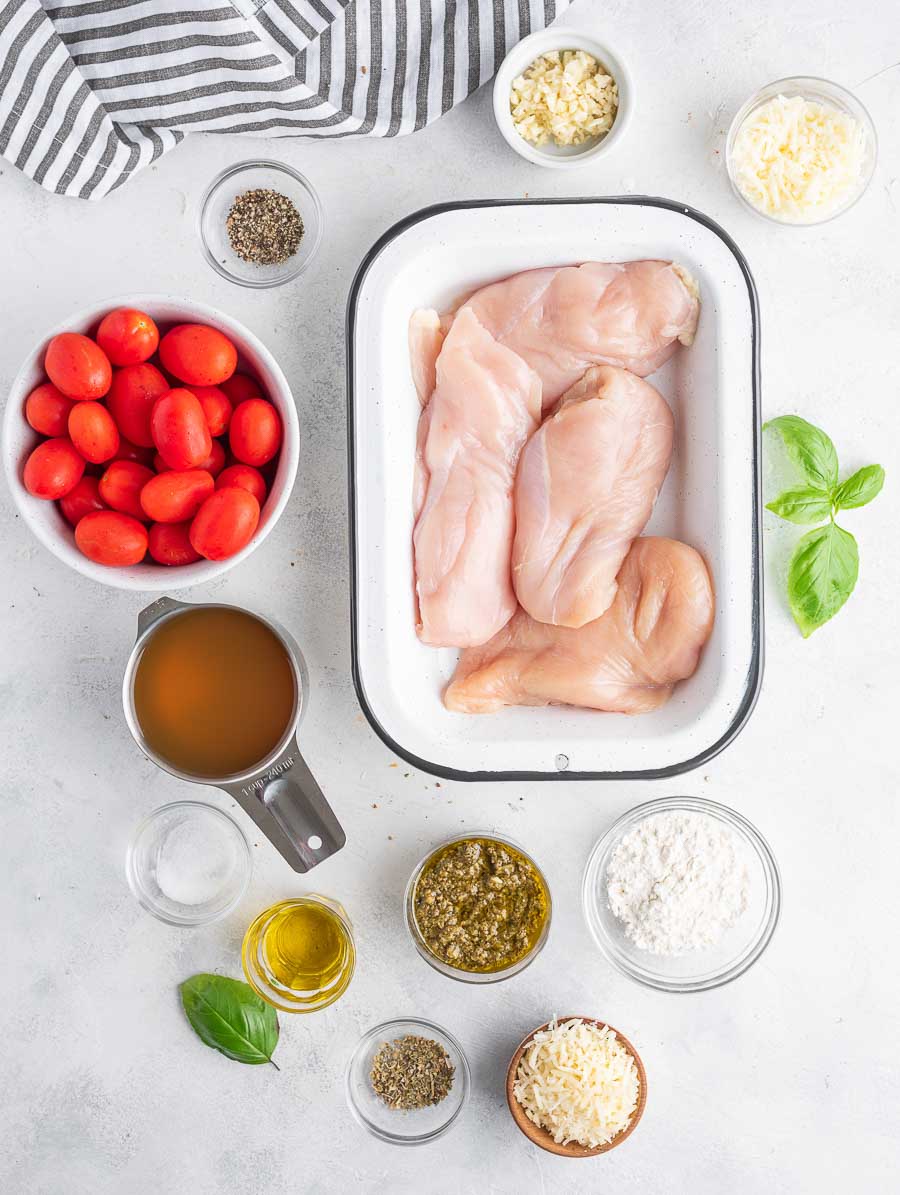 ingredients of chicken margherita