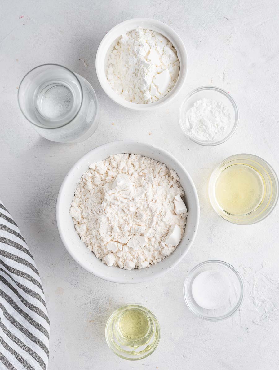 chicken batter ingredients laid out