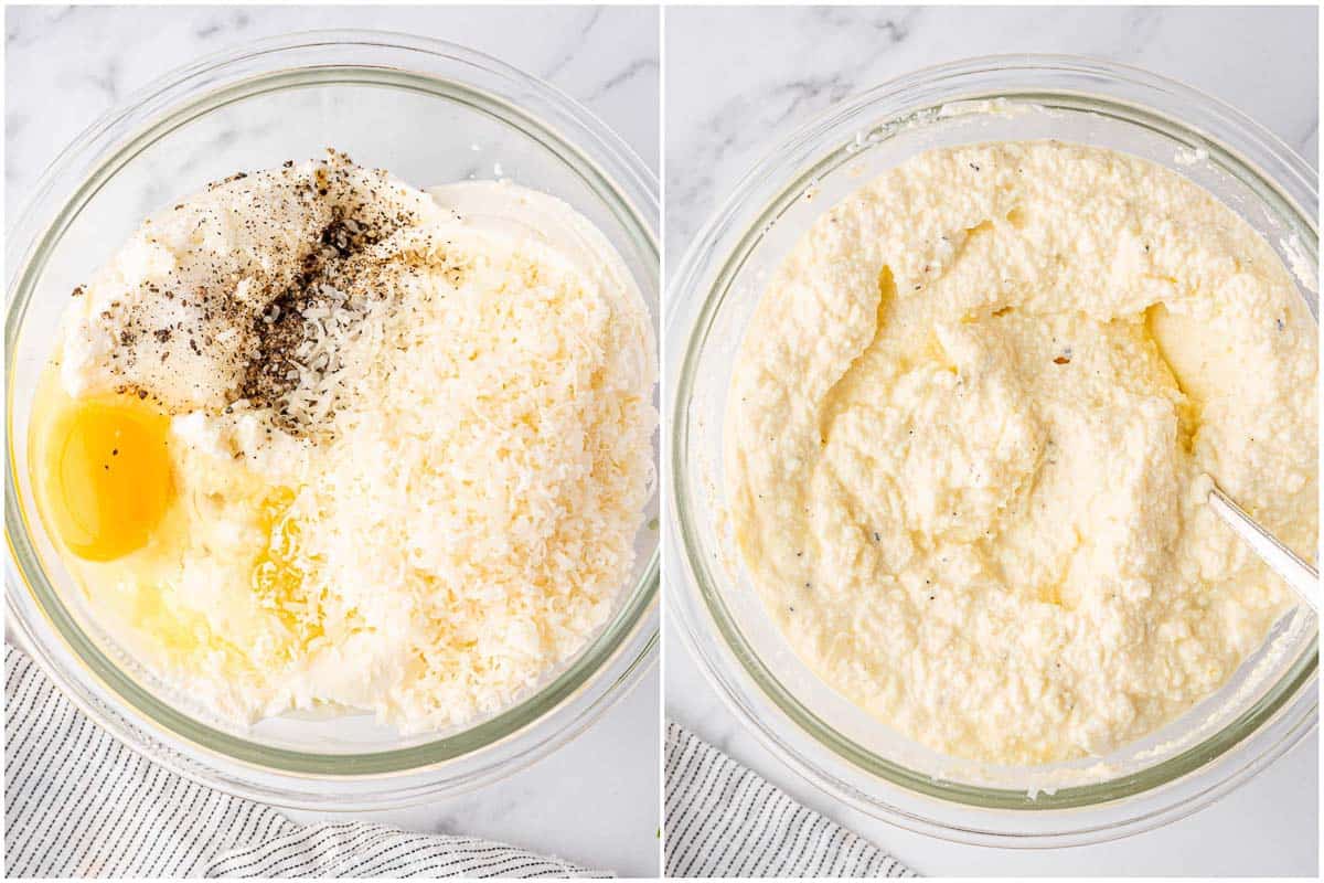 ricotta filling in a bowl