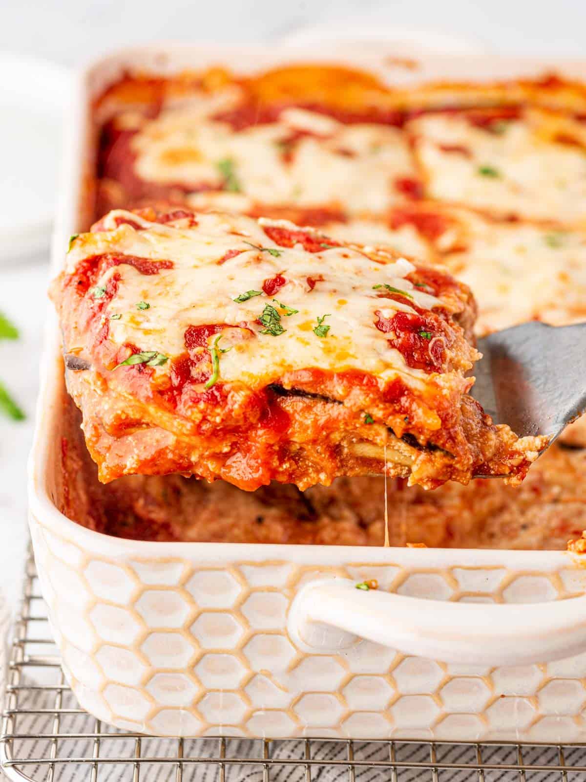 Baked Eggplant Parmesan Lasagna Recipe Vegetarian Cookin With Mima