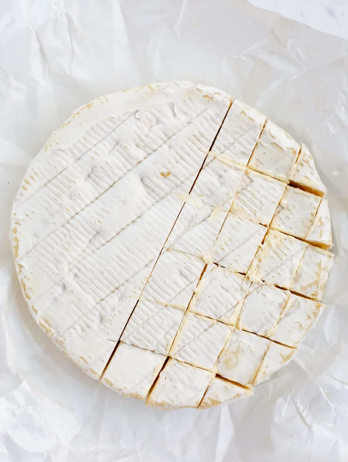 brie cheese cut into small bites