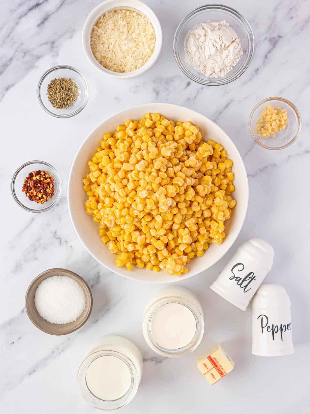 ingredients of creamed corn casserole