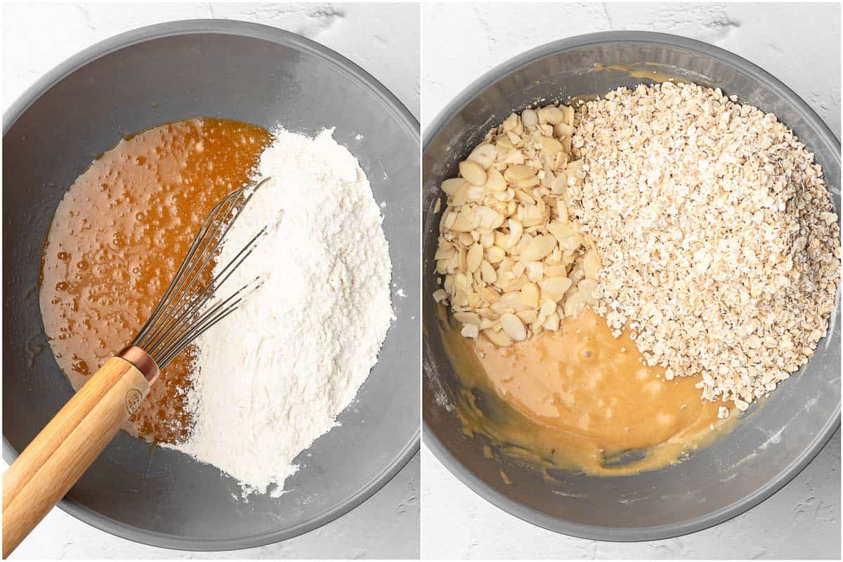 process mixing ingredients of the cookies in a bowl