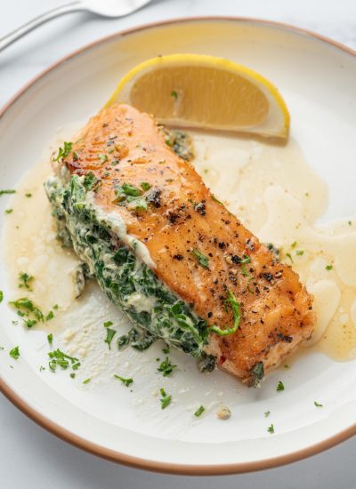 Creamy Spinach Stuffed Salmon Recipe – Cookin' with Mima
