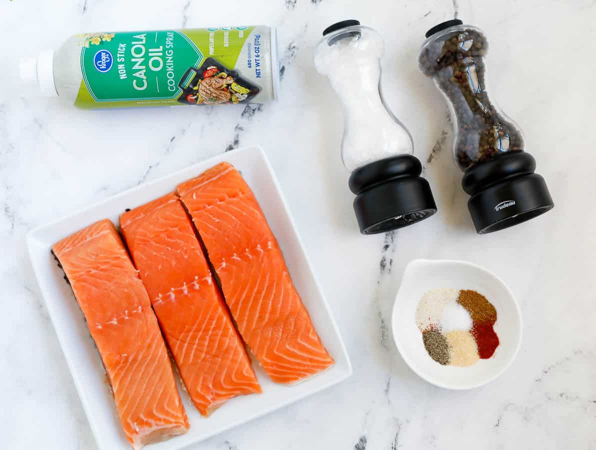 ingredients of air fryer salmon