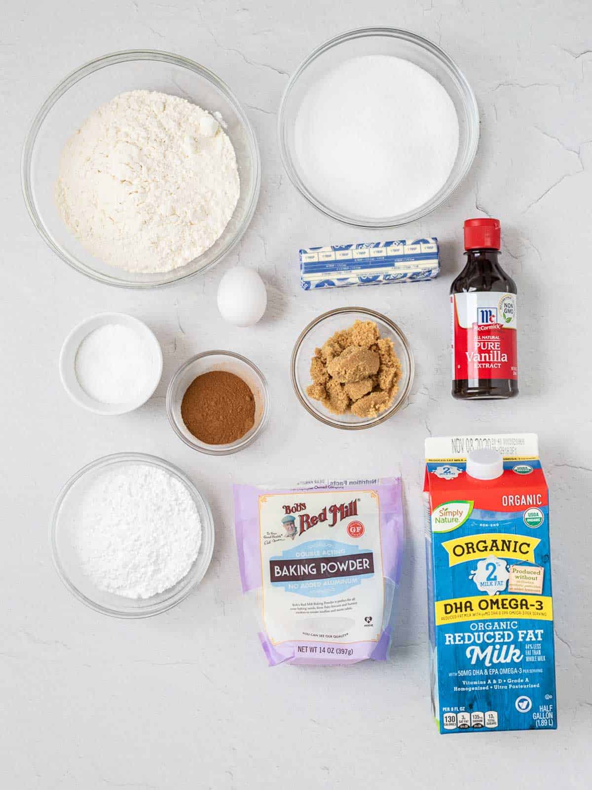 ingredients of Cinnamon Streusel Cake