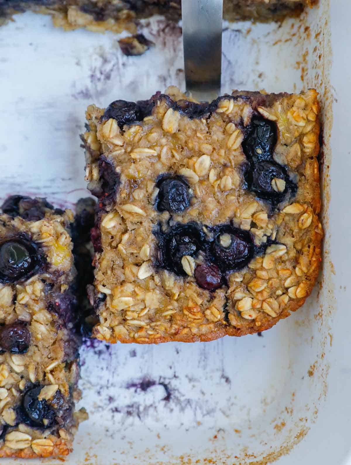 baked oatmeal in a dish